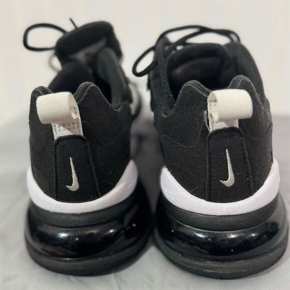 Nike Air Max 270 React Black White Sneakers Women’s 6.5 Running Shoes Active - Picture 6 of 9